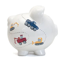 Load image into Gallery viewer, White Construction Piggy Bank