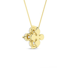 Load image into Gallery viewer, 14K YG Flower Petals Stud Pendant Necklace