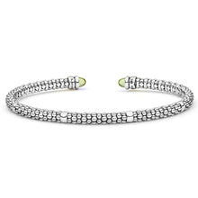 Load image into Gallery viewer, LAGOS Two-Tone Peridot Mini Versa Torque Bracelet | 3mm