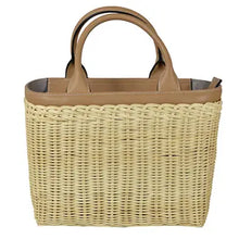 Load image into Gallery viewer, Italian Leather Woven Basket Handbag