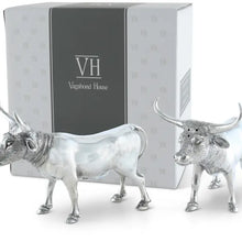 Load image into Gallery viewer, Pewter Steers Salt & Pepper Set