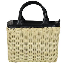 Load image into Gallery viewer, Italian Leather Woven Basket Handbag