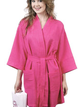 Load image into Gallery viewer, Short Waffle Weave Robe