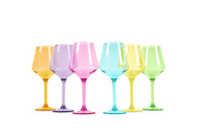 Load image into Gallery viewer, Bright Unbreakable Acrylic Stemmed Wine Glasses