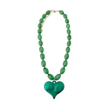 Load image into Gallery viewer, Roxie Beaded Necklace With Heart Charm