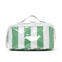 Load image into Gallery viewer, Checkered Striped Open Flat Cosmetic Makeup Pouch