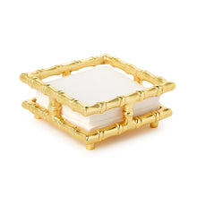 Load image into Gallery viewer, Gold Bamboo Cocktail Napkin Holder