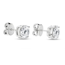 Load image into Gallery viewer, 14K WG Solitaire Round Studs 4ctw