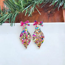 Load image into Gallery viewer, Christmas Sparkle Ornament Earrings