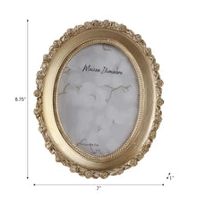 Load image into Gallery viewer, Gold Polyresin Oval Rosette Border, 5x7 in. Frame