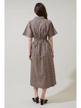 Load image into Gallery viewer, Wilderra Pleated Midi Dress Tiramisu