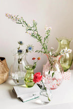 Load image into Gallery viewer, Hibiscus Vertical Glass Small Vase