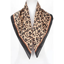 Load image into Gallery viewer, Savanna Chic Leopard Square Bandana Scarf