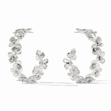 Load image into Gallery viewer, Silver Bloom Hoop