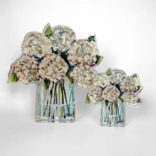 Load image into Gallery viewer, Hydrangeas in Cream Acrylic Floral