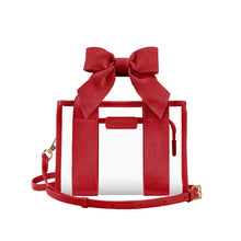 Load image into Gallery viewer, Case-Mate Varsity Red Bow Clear Stadium Bag