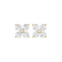 Load image into Gallery viewer, 14K YG Flower Pedals Stud Earrings