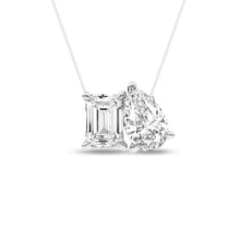 Load image into Gallery viewer, 14K WG Toi Et Moi Pendant Necklace