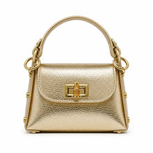 Load image into Gallery viewer, Genuine Italian Leather Bamboo Clasp Bag