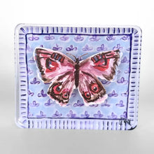 Load image into Gallery viewer, Purple Butterfly on Fleur De Lis Block