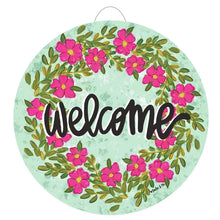 Load image into Gallery viewer, Pink Petal Welcome Door Hanger