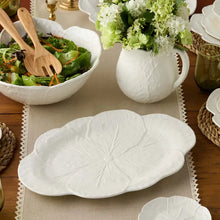 Load image into Gallery viewer, Le Jardin White Cabbage 3-D Oval Platter