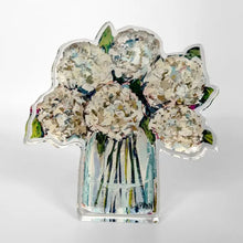 Load image into Gallery viewer, Hydrangeas in Cream Acrylic Floral