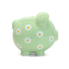 Load image into Gallery viewer, Green Daisy Large Piggy Bank