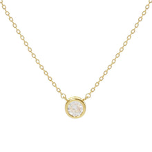 Load image into Gallery viewer, Gold Plated Round Brilliant Cut Necklace