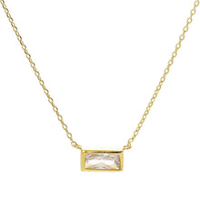 Load image into Gallery viewer, Gold Plated Baguette Necklace