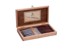Load image into Gallery viewer, Brown Pakka Wood Set of 6 Steak Knives