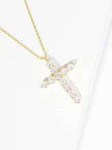 Load image into Gallery viewer, Gold Moissanite Cross Necklace