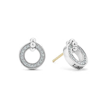 Load image into Gallery viewer, SS Caviar Spark Diamond Circle Beaded Top Stud Earrings
