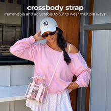 Load image into Gallery viewer, Case-Mate Ballet Pink Bow Clear Stadium Bag
