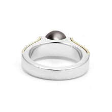 Load image into Gallery viewer, Luna Two-Tone Tahitian Black Pearl Ring
