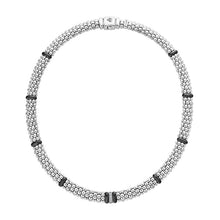 Load image into Gallery viewer, SS Black Caviar Single Station Diamond Necklace
