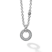 Load image into Gallery viewer, SS Cav Spark Diamond 11mm Circle Pendant Bead Bale Necklace
