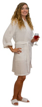 Load image into Gallery viewer, Kimono Cotton Waffle Robe, 36" One Size fits Most
