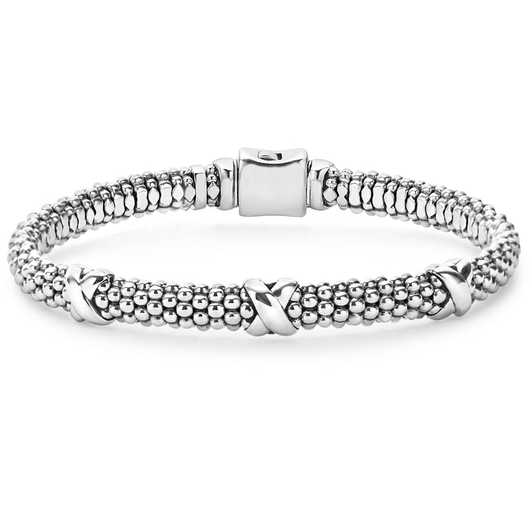 LAGOS Sterling Silver Signature Triple X 6mm Rope Bracelet – Cole and Co.
