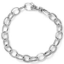 Load image into Gallery viewer, SS Signature Caviar Small Smooth Link Bracelet
