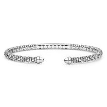 Load image into Gallery viewer, LAGOS Sterling Silver Diamond Station Mini Versa Torque Bracelet | 3mm
