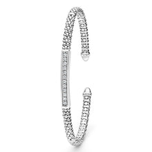 Load image into Gallery viewer, LAGOS Sterling Silver Diamond Station Mini Versa Torque Bracelet | 3mm
