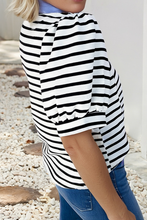 Load image into Gallery viewer, Casual Striped V-Neck Short Sleeve Top

