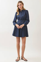 Load image into Gallery viewer, Navy Button Down Mini Dress
