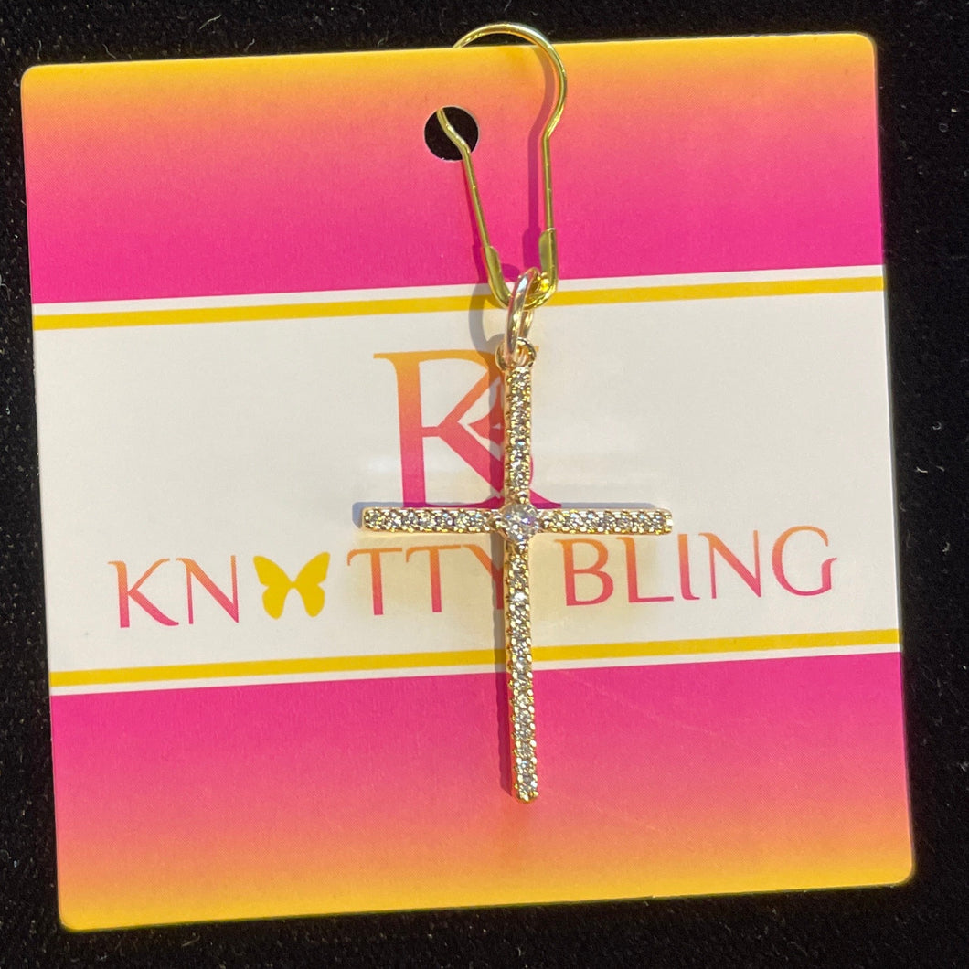 Medium Gold CZ Cross