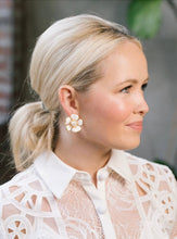Load image into Gallery viewer, The Pink Reef Small Hand painted Baby Blue Floral Earring
