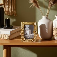 Load image into Gallery viewer, Gold Resin Boho Spring Time Photo Frame, 4x6 inches
