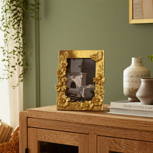 Load image into Gallery viewer, Gold Resin Boho Spring Time Photo Frame, 4x6 inches
