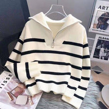Load image into Gallery viewer, Women's Colorblock Striped Knit Sweater
