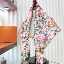 Load image into Gallery viewer, Jungle Birds Twill Silk Travel Sun Scarf
